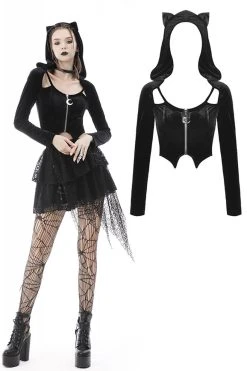 Dark In Love Scaredy Cat Crop Top