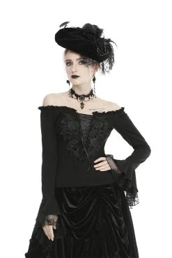 Dark In Love Funeral Flora Top