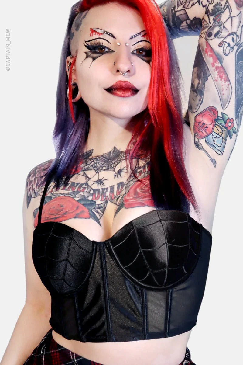Forest Ink Black Widow Corset Top - Image 4