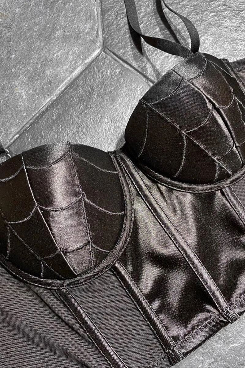 Forest Ink Black Widow Corset Top - Image 5