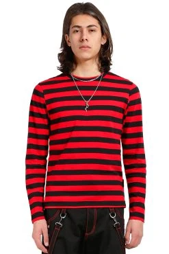 Tripp NYC Tripp Stripe Knit Top [Red/Black]