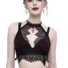 Devil Fashion Blooddrop Velvet Crop Top