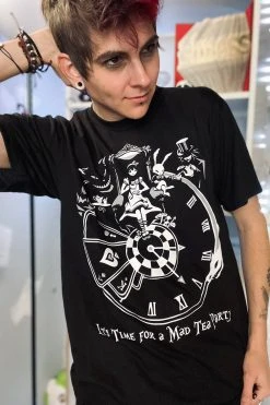 VampireFreaks Alice In Wonderland Clock Tee [Multiple Styles Available]