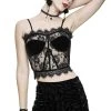 Devil Fashion Lore Lace Crop Top