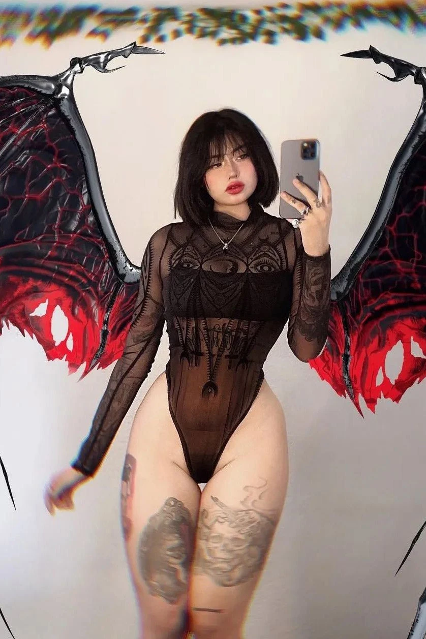 Restyle Fortune Teller Mesh Bodysuit - Image 5