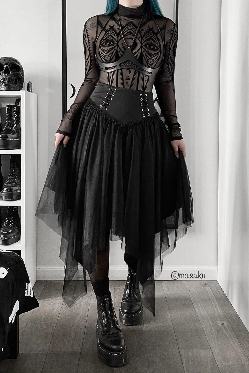 Restyle Fortune Teller Mesh Bodysuit - Image 7