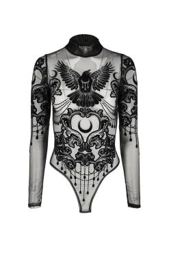 Restyle Raven Mesh Bodysuit