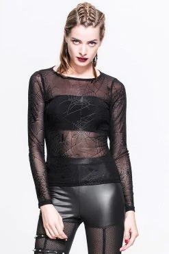 Devil Fashion Spiderweb Fishnet Top
