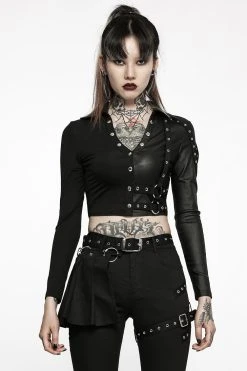 Punk Rave Split Personality Crop Top