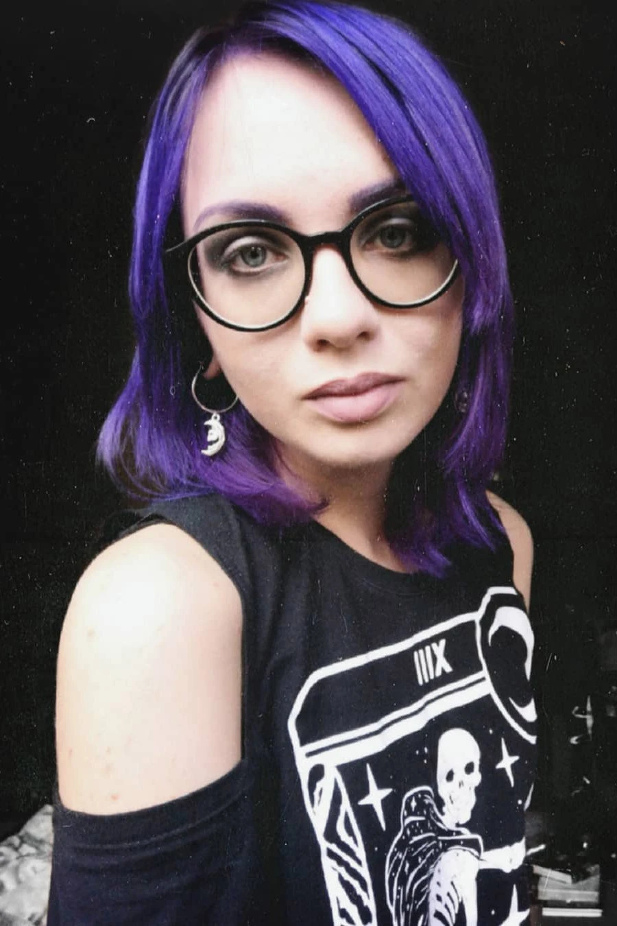 Restyle La Mort Tarot Card Cold Shoulder Top - Image 7