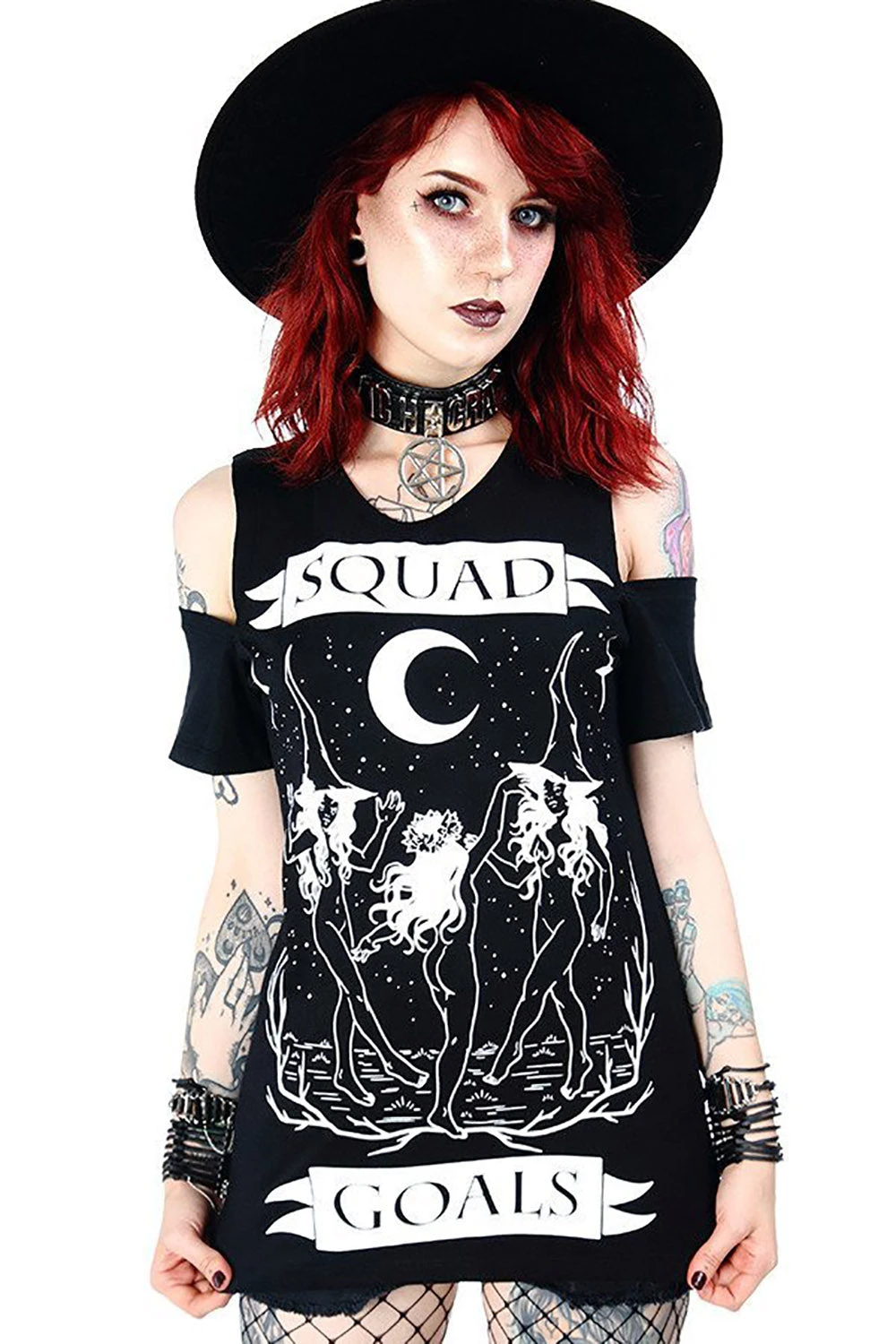 Restyle Squad Goals Cold Shoulder T-Shirt