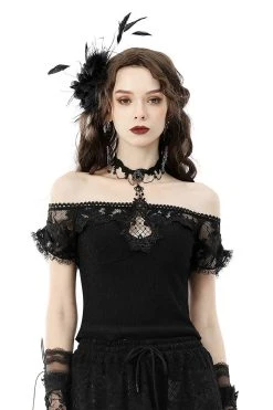 Dark In Love Night Enchantress Cold Shoulder Top