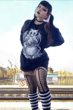 VampireFreaks Conjuring Cat Sweatshirt