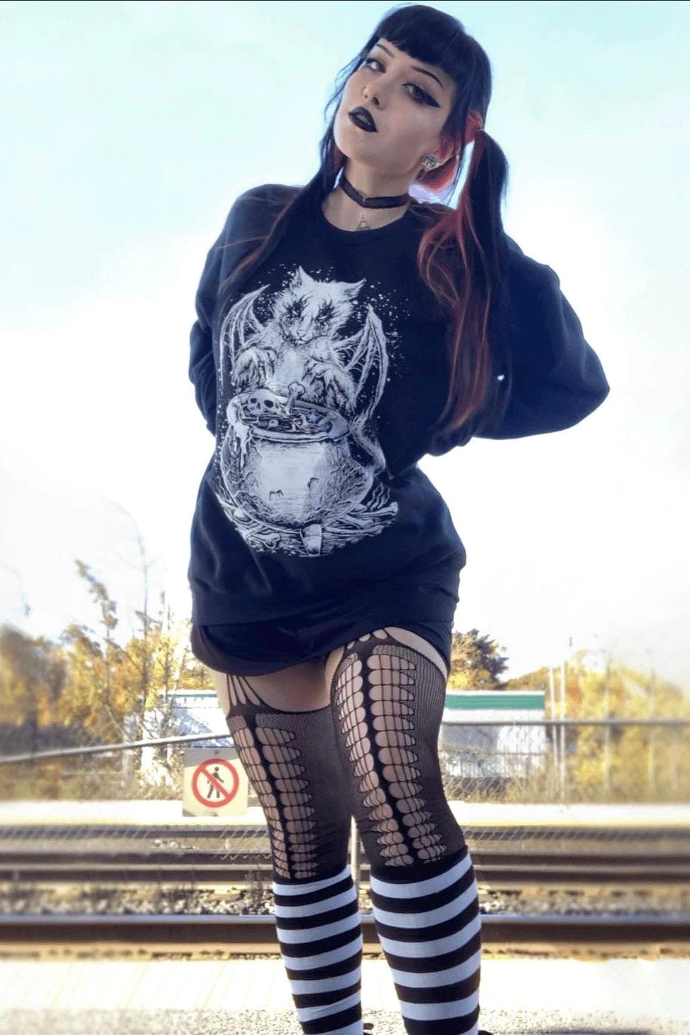 VampireFreaks Conjuring Cat Sweatshirt