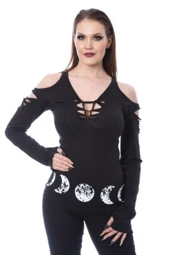 Poizen Industries Moon Child Long Sleeve Top