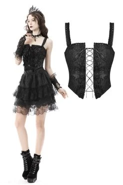 Dark In Love Morticia Munster Corset