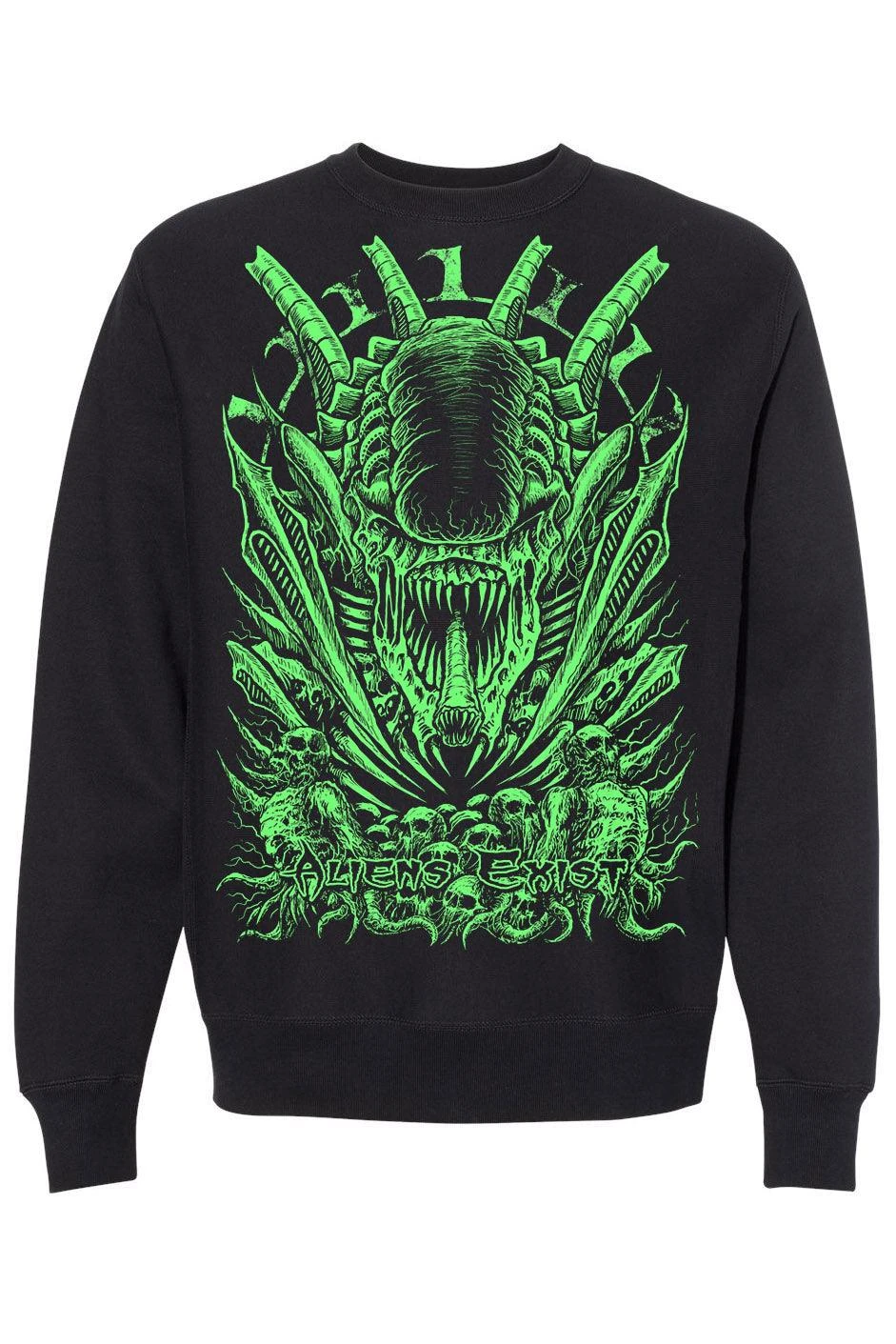 VampireFreaks Aliens Exist Xenomorph Sweatshirt - Image 2