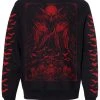 VampireFreaks Nosferatu Sweatshirt W/ Red Bat Sleeves