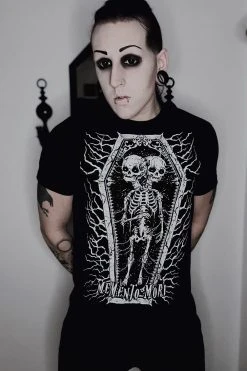 VampireFreaks Memento Mori Conjoined Skeleton Twins Tee [Multiple Styles Available]